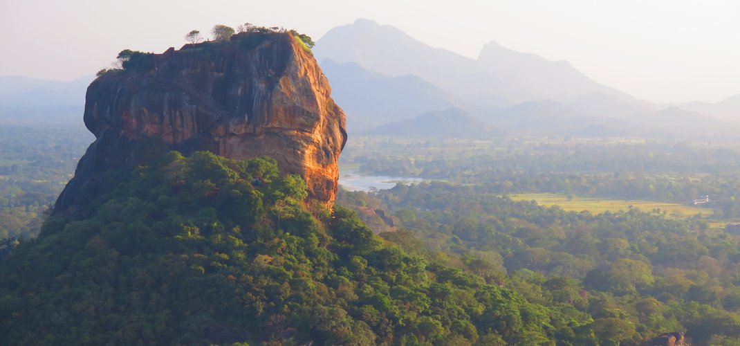 Fantastic view of Lion Rock, Sigiriya, Sri Lanka