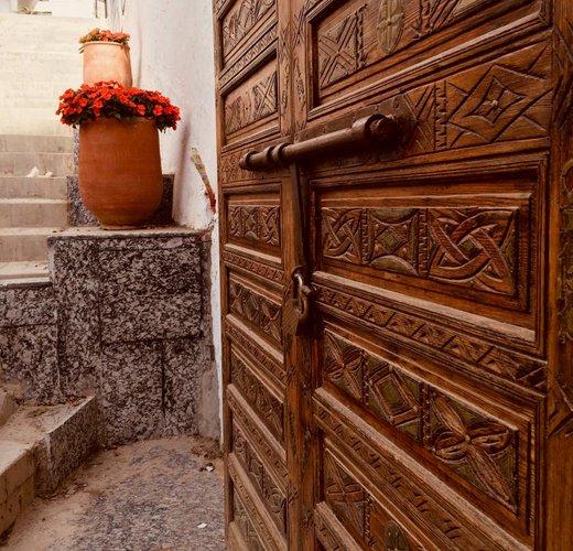 Beautiful door to a riad in Tangier