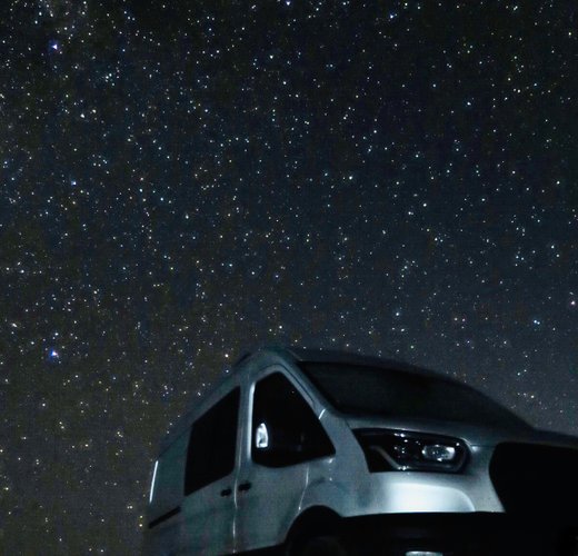 Night skies full of stars in Albania.